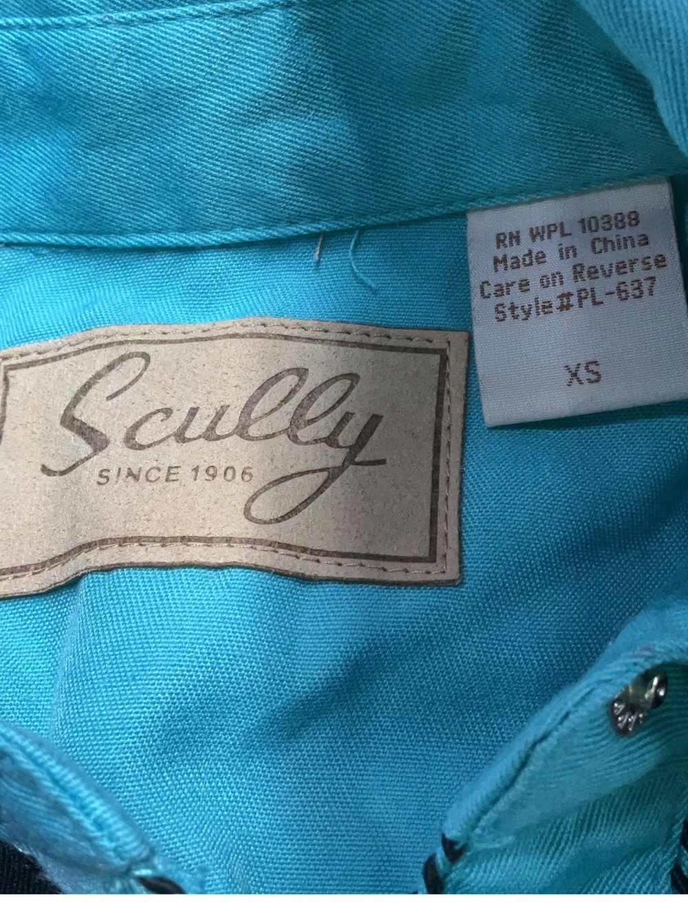 SCULLY WOMEN'S HORSESHOE EMBROIDERED RETRO WESTERN PEARL SNAP SHIRT XS NWOT - Picture 8 of 9